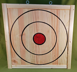 AXE THROWING TARGET, Double Sided - 23 3/4" x 23 3/4" x 3 1/2" Only $164.99  #995